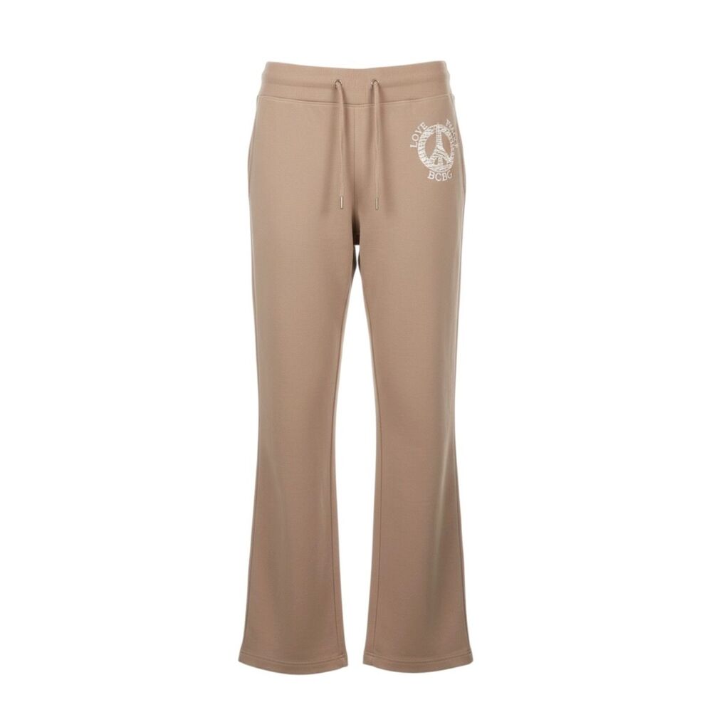 BCBG Max Azria Peace Love Flare Cargo Pocket Sweatpants Tan Large Utility